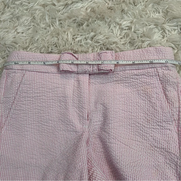 Crewcuts J.Crew Pink and White Bow Striped Shorts Size 7 - Picture 7 of 8